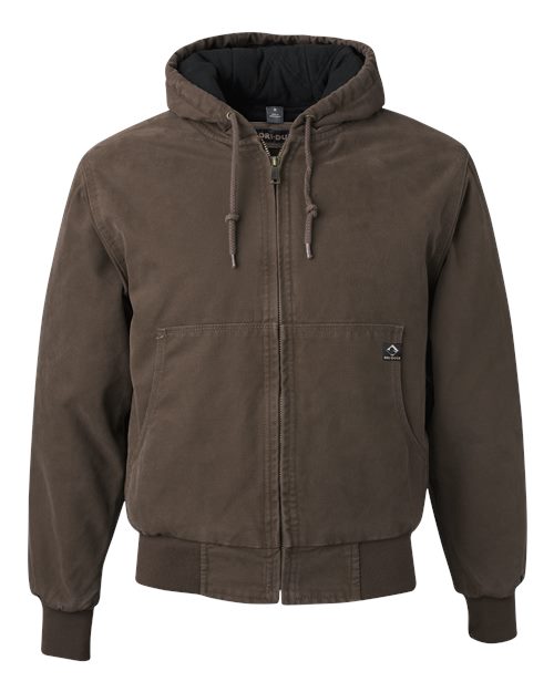 Men's Cheyenne Boulder Cloth™ Hooded Jacket with Tricot Quilt Lining - Tobacco