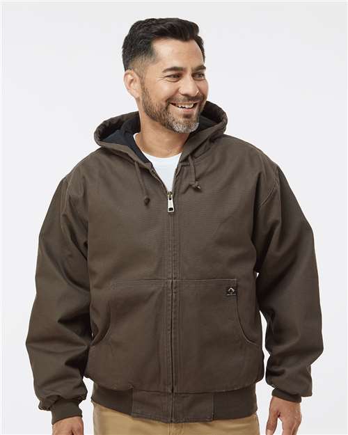 Men's Cheyenne Boulder Cloth™ Hooded Jacket with Tricot Quilt Lining - Tobacco