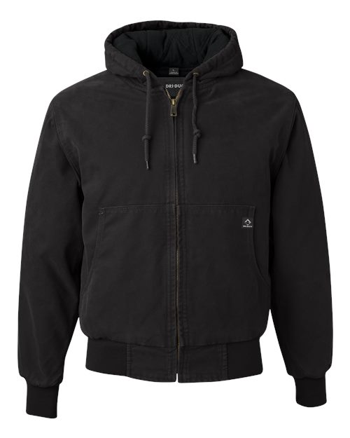 Men's Tall Cheyenne Boulder Cloth™ Hooded Jacket with Tricot Quilt Lining - Black