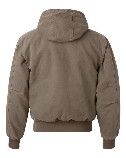 Men's Tall Cheyenne Boulder Cloth™ Hooded Jacket with Tricot Quilt Lining - Gravel