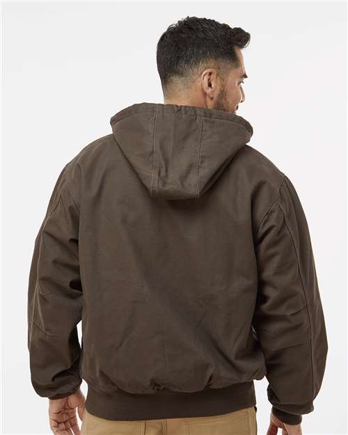 Men's Tall Cheyenne Boulder Cloth™ Hooded Jacket with Tricot Quilt Lining - Tobacco