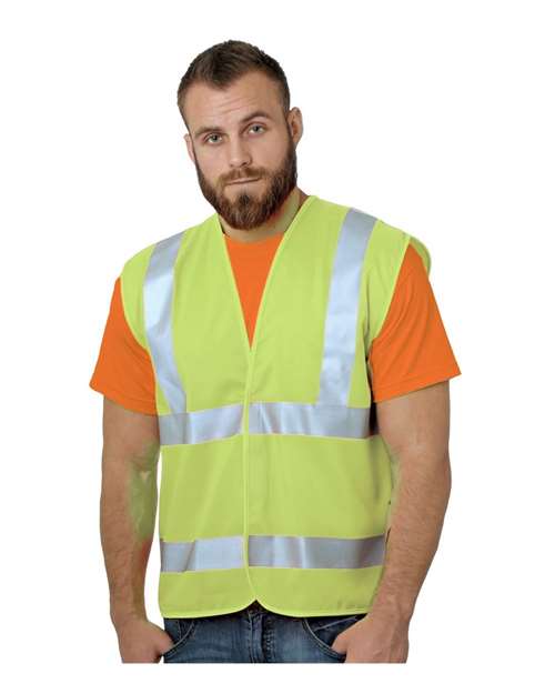 Unisex USA-Made Economy Class 2 ANSI Vest - Lime Green