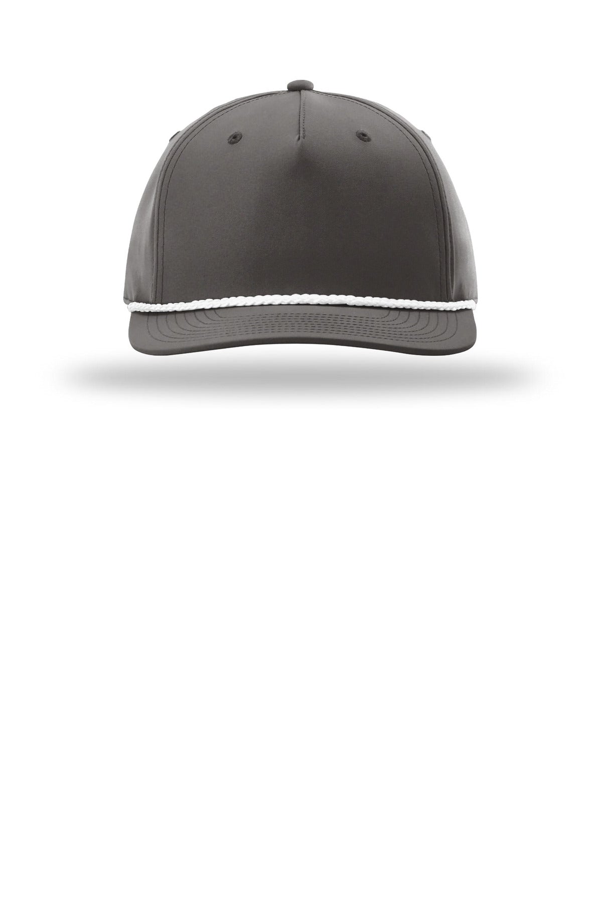 Richardson 5-Panel Classic Rope Cap - Dark Grey/ White