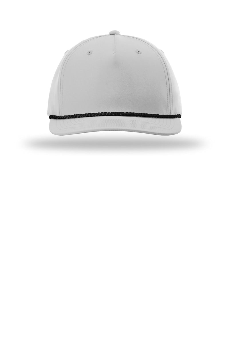 Richardson 5-Panel Classic Rope Cap - Light Grey/ Black