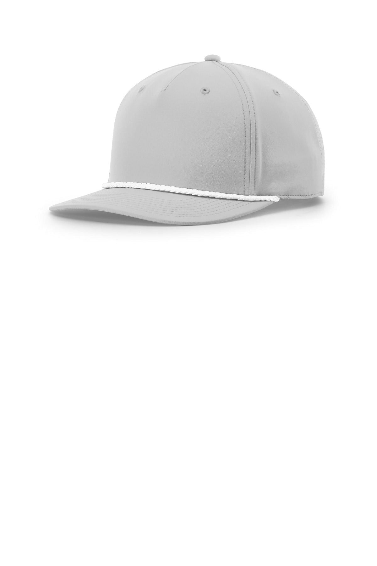 Richardson 5-Panel Classic Rope Cap - Light Grey/ White