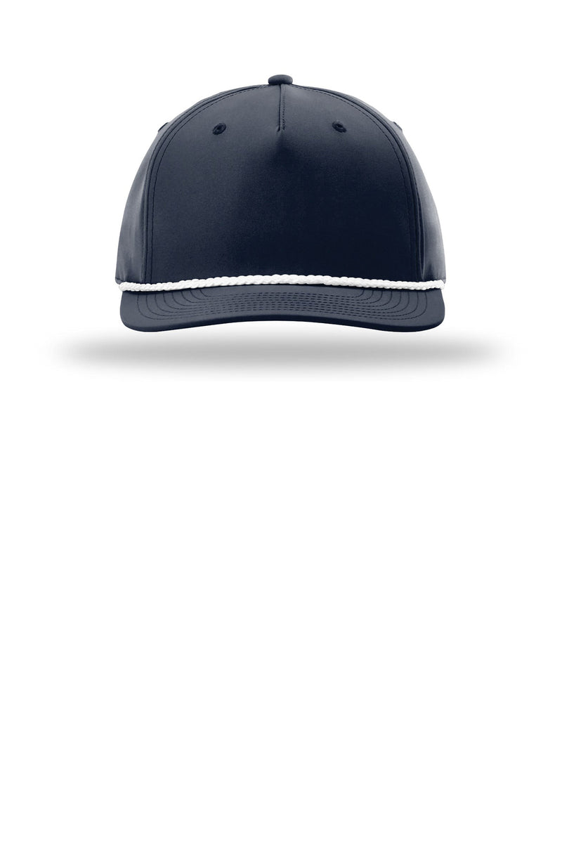 Richardson 5-Panel Classic Rope Cap - Navy/ White