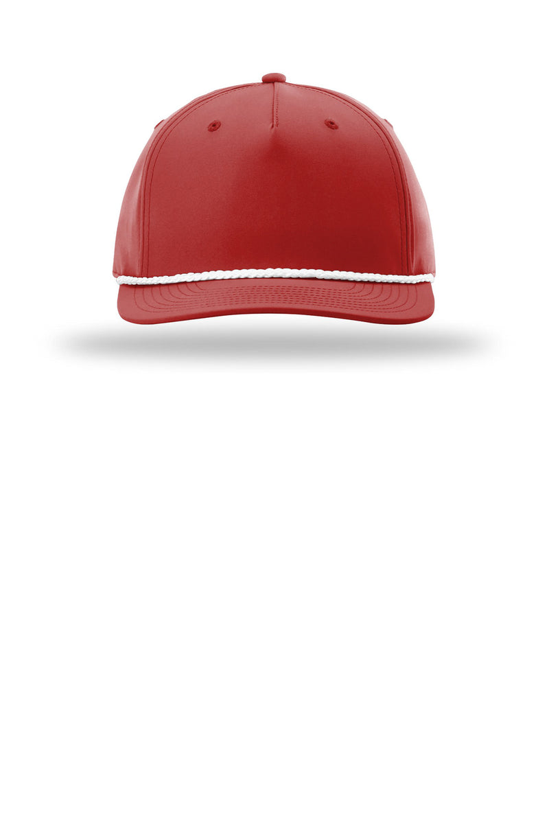 Richardson 5-Panel Classic Rope Cap - Red/ White