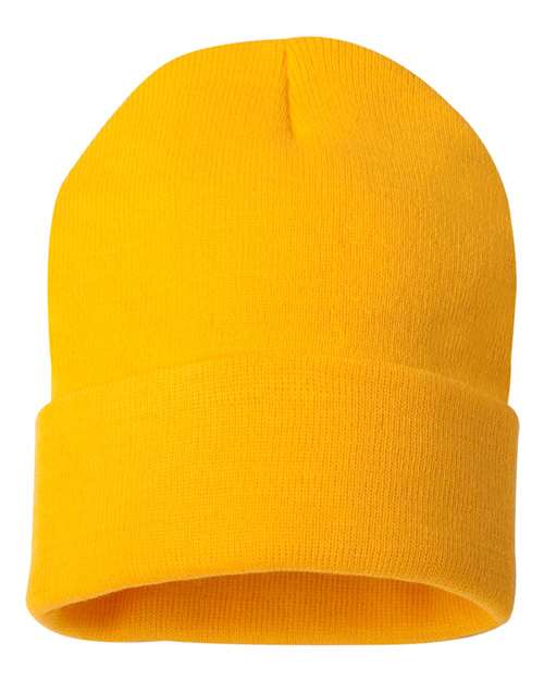 12" Solid Cuffed Beanie - Gold