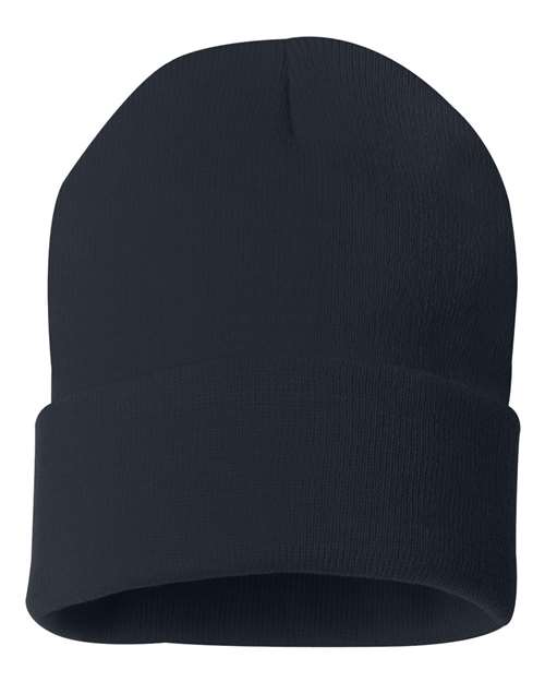 12" Solid Cuffed Beanie - Navy