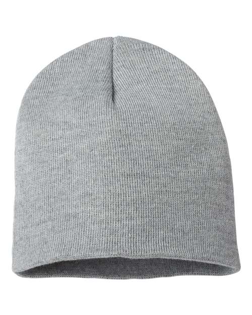 8" Beanie - Heather Grey