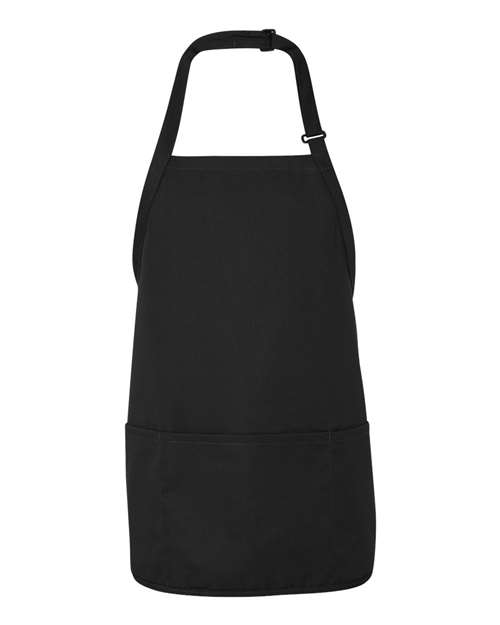 Short Premium Bib Apron - Black
