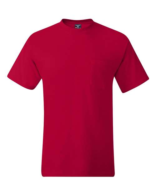 Men's Beefy-T® Pocket T-Shirt - Deep Red