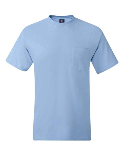 Men's Beefy-T® Pocket T-Shirt - Light Blue