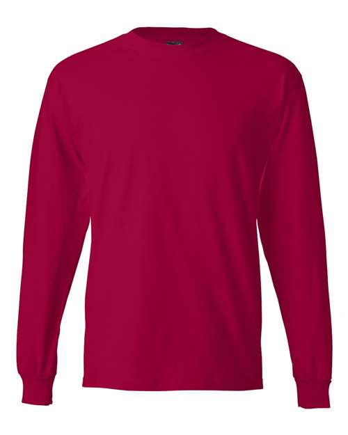 Unisex Beefy-T® Long Sleeve T-Shirt - Deep Red