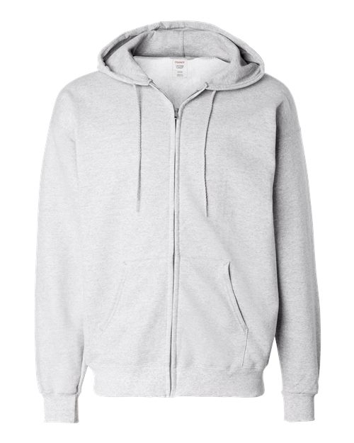 Unisex Ultimate Cotton® Full-Zip Hooded Sweatshirt - Ash