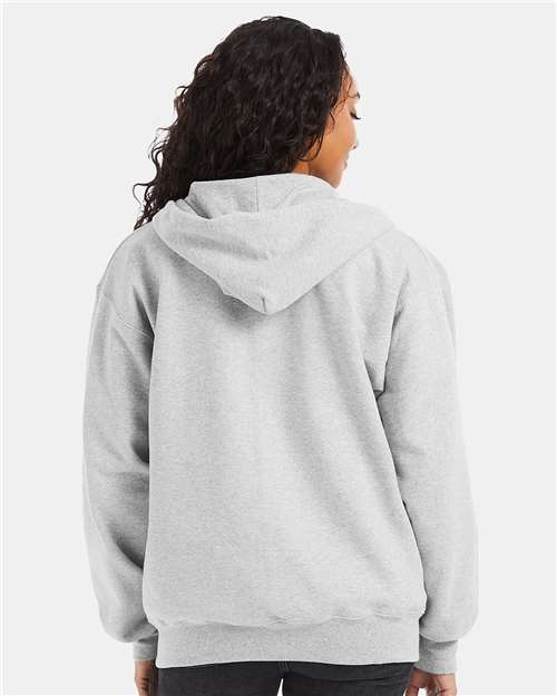 Unisex Ultimate Cotton® Full-Zip Hooded Sweatshirt - Ash