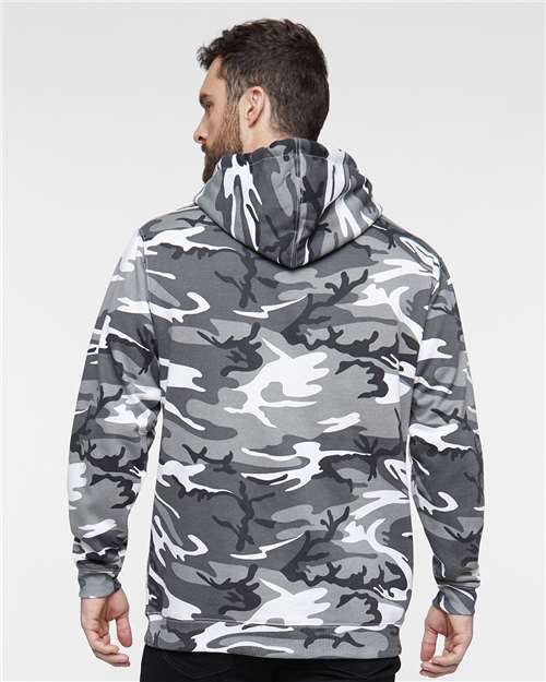 Unisex Camo Fleece Hoodie Sweatshirt - Urban Woodland