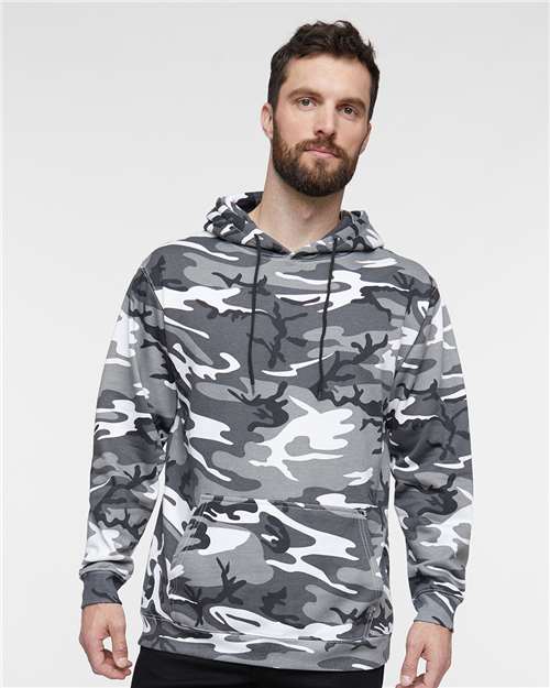 Unisex Camo Fleece Hoodie Sweatshirt - Urban Woodland