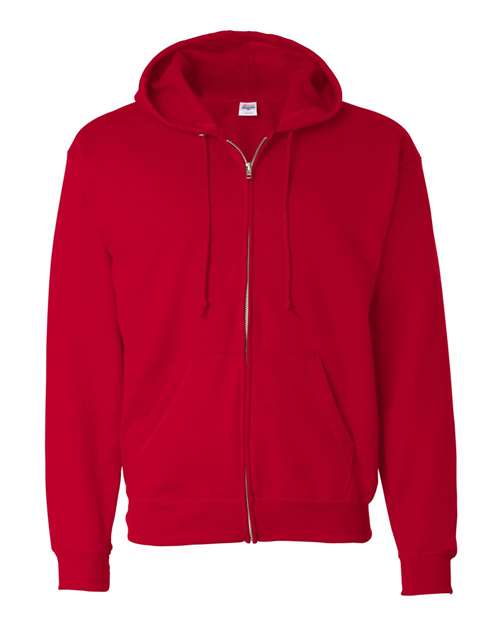 Unisex EcoSmart® Full-Zip Hooded Sweatshirt - Deep Red