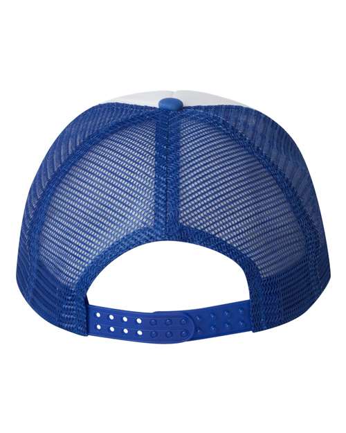 Foam Mesh-Back Trucker Cap - White/ Royal
