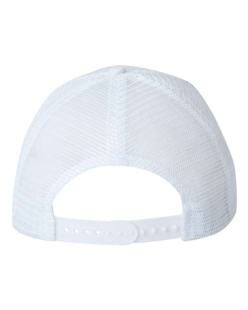Mesh-Back Twill Trucker Cap - White