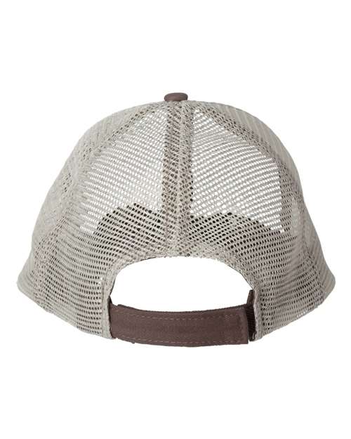 Bio-Washed Trucker Cap - Brown/ Khaki
