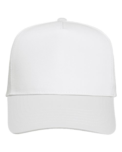 Five-Panel Twill Cap - White