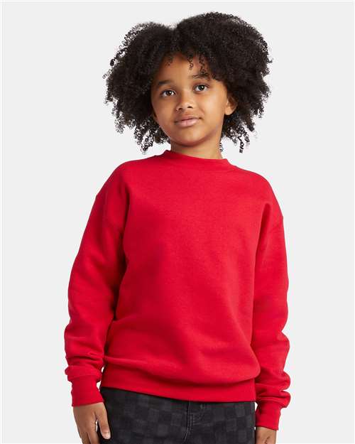 Youth EcoSmart® Crewneck Sweatshirt - Deep Red