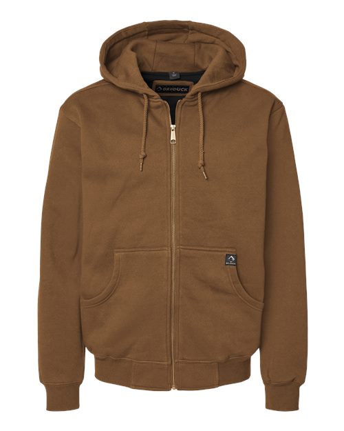 Men's Crossfire Heavyweight Power Fleece Hooded Jacket with Thermal Lining - Saddle