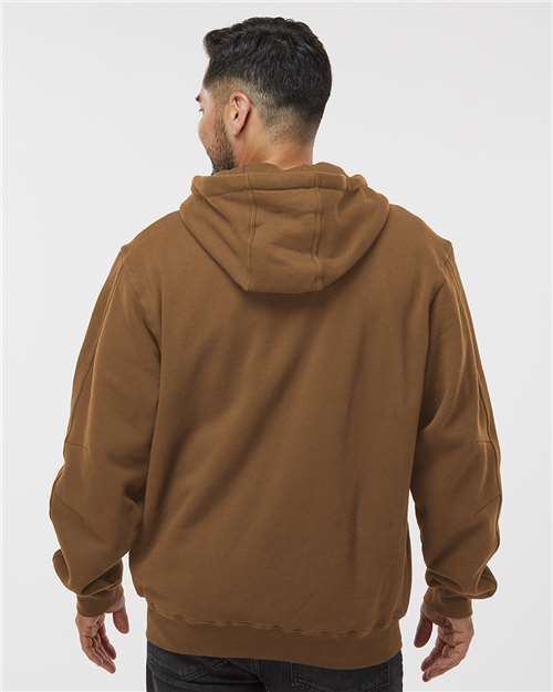 Men's Crossfire Heavyweight Power Fleece Hooded Jacket with Thermal Lining - Saddle