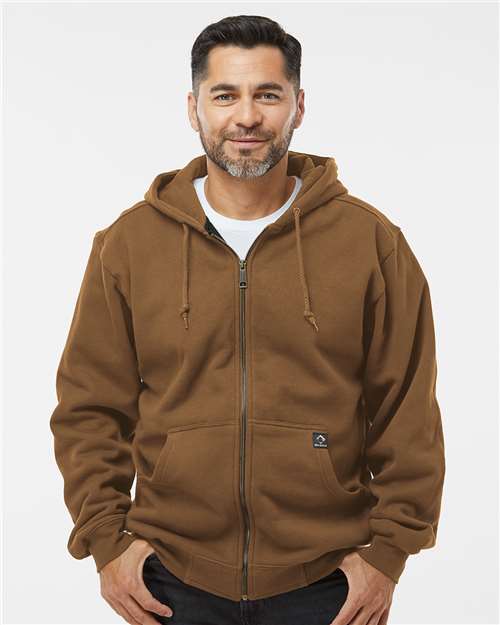 Men's Crossfire Heavyweight Power Fleece Hooded Jacket with Thermal Lining - Saddle