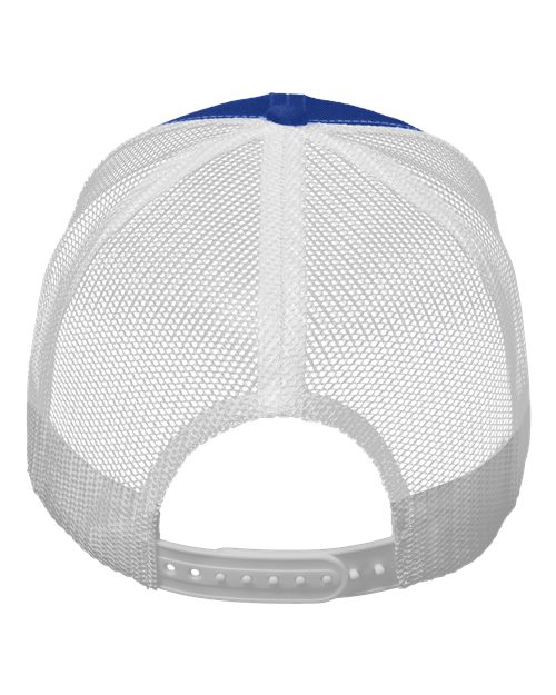 Mesh-Back Twill Trucker Cap - Royal/ White