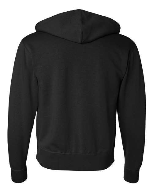 Unisex Lightweight Full-Zip Hooded Sweatshirt - Black