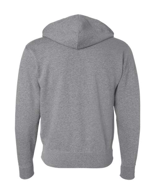 Unisex Lightweight Full-Zip Hooded Sweatshirt - Gunmetal Heather