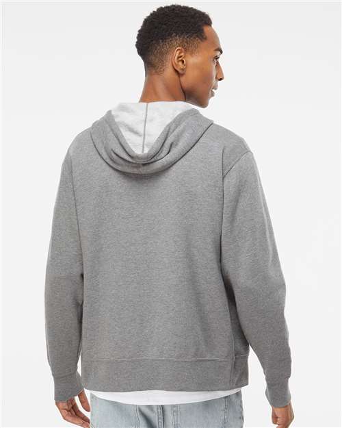Unisex Lightweight Full-Zip Hooded Sweatshirt - Gunmetal Heather