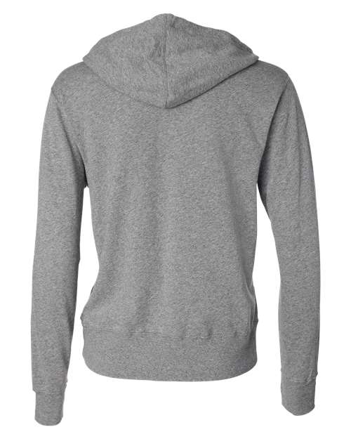 Unisex Heathered French Terry Full-Zip Hooded Sweatshirt - Salt & Pepper