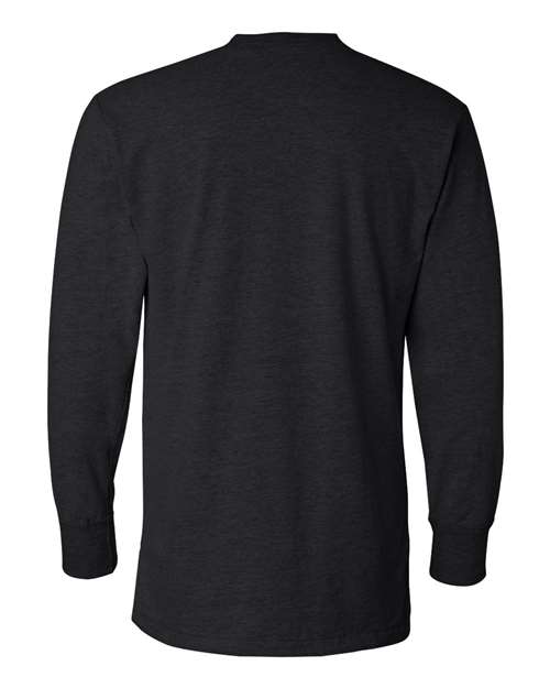 Men's Vintage Brushed Jersey Henley - Black