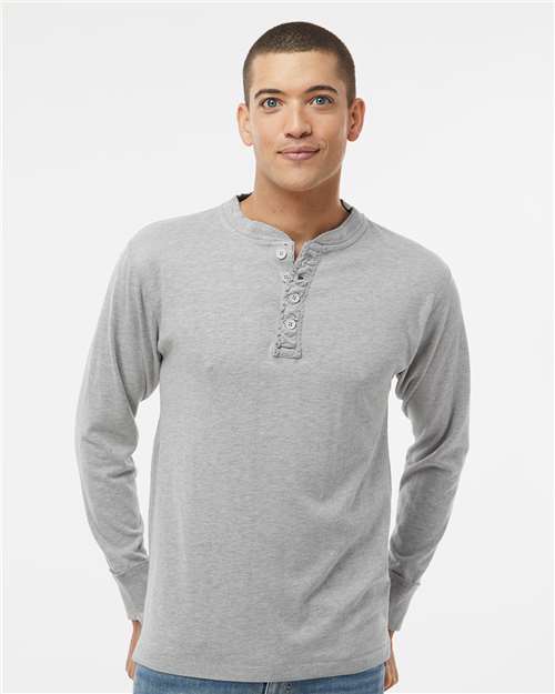 Men's Vintage Brushed Jersey Henley - Oxford