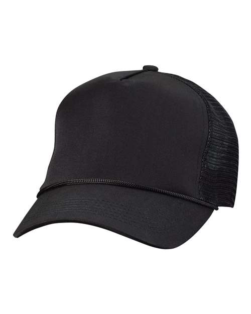 Five-Panel Trucker Cap - Black