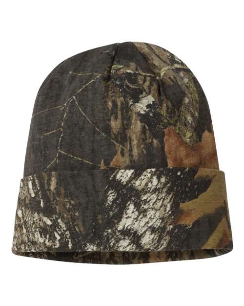 12" Licensed Camo Cuffed Beanie - Mossy Oak BreakUp