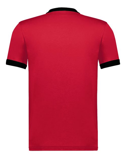 Unisex 50/50 Ringer T-Shirt - Red/ Black