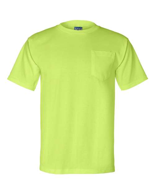 Unisex Union-Made Pocket T-Shirt - Lime Green