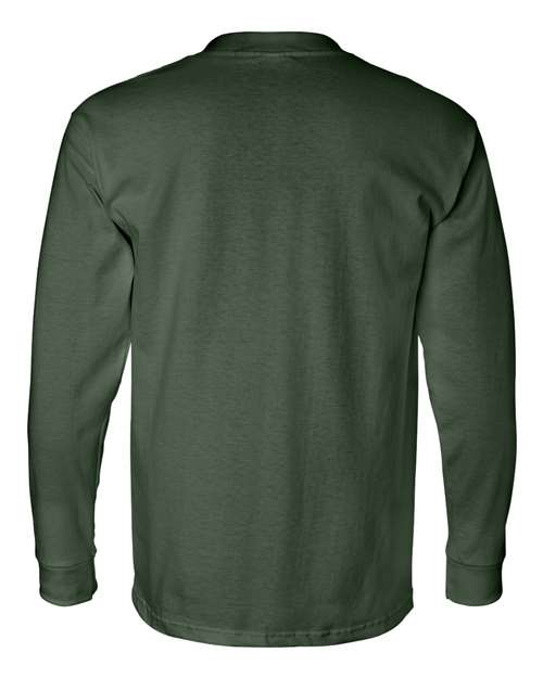 Unisex USA-Made Long Sleeve Pocket T-Shirt - Forest Green