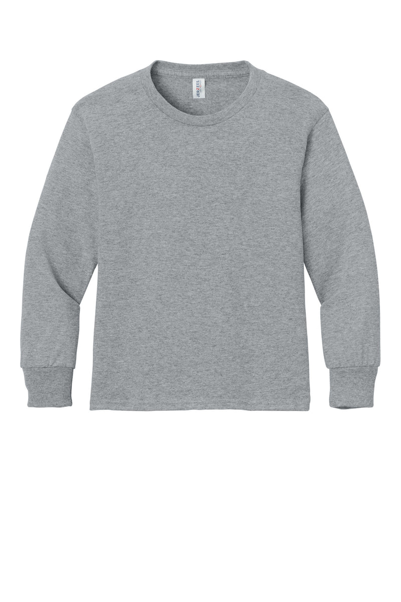 Jerzees Youth Dri-Power 50/50 Cotton/Poly Long Sleeve - Athletic Heather
