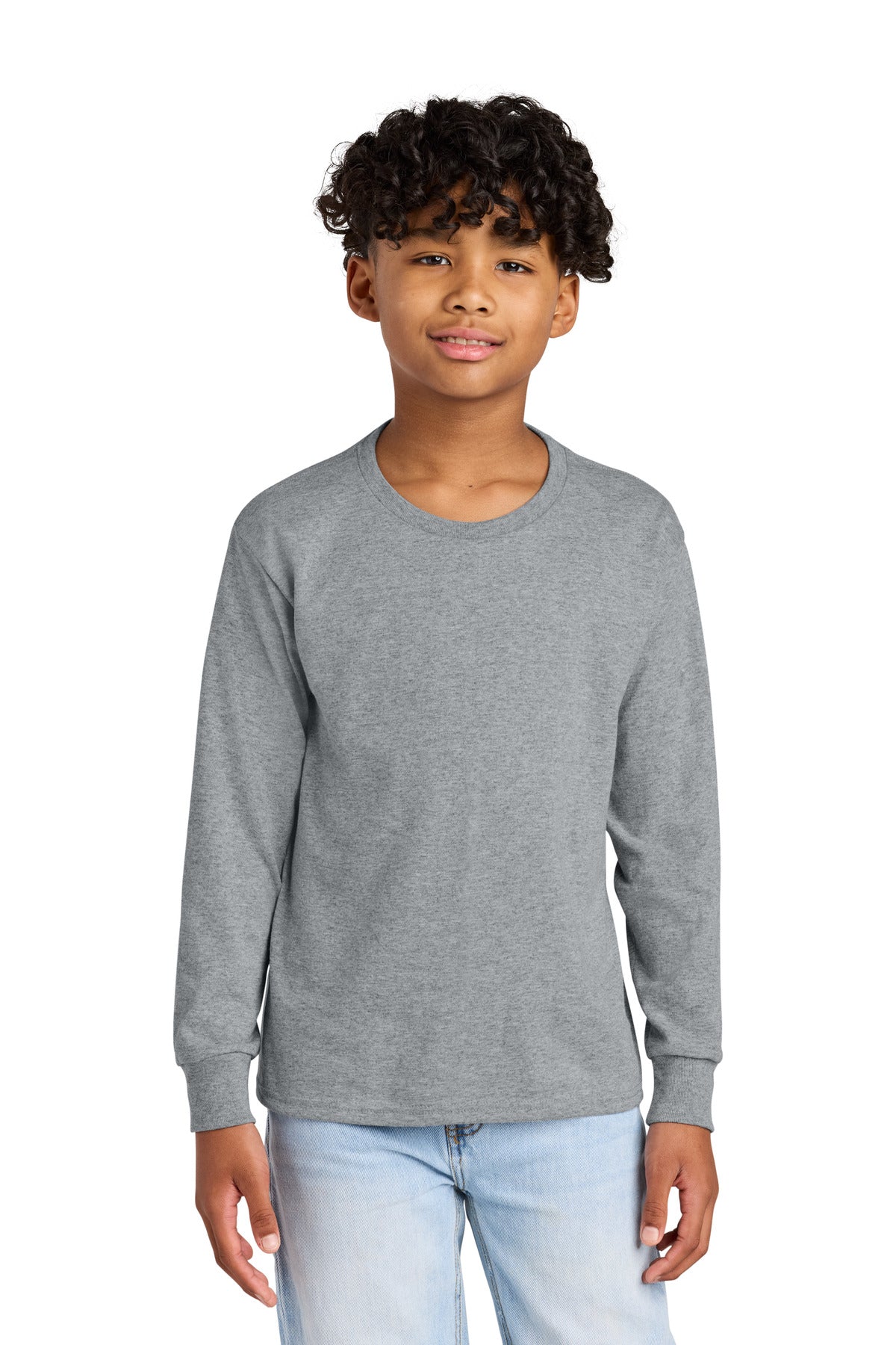 Jerzees Youth Dri-Power 50/50 Cotton/Poly Long Sleeve - Athletic Heather