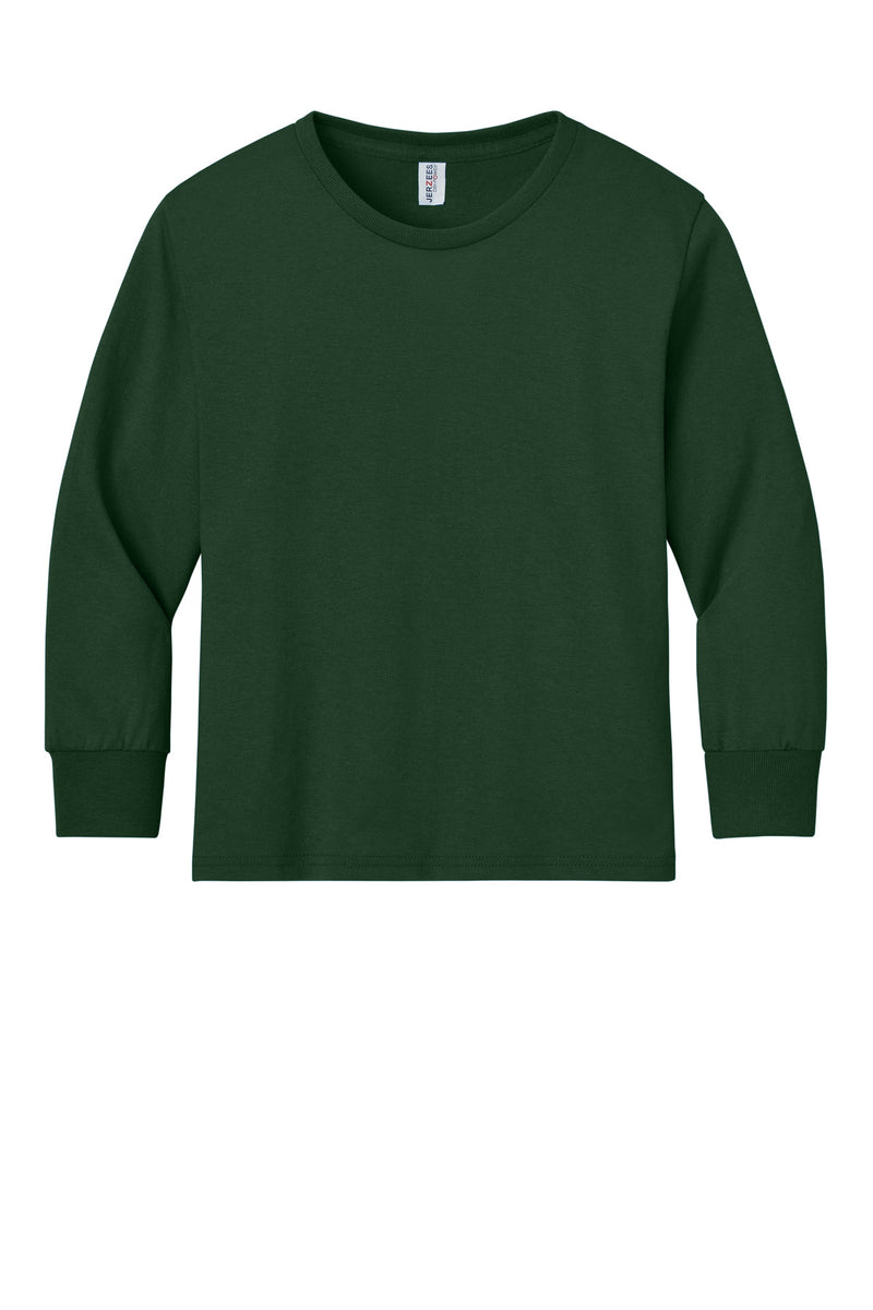 Jerzees Youth Dri-Power 50/50 Cotton/Poly Long Sleeve - Forest Green