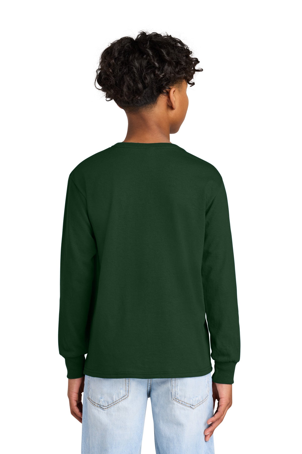 Jerzees Youth Dri-Power 50/50 Cotton/Poly Long Sleeve - Forest Green