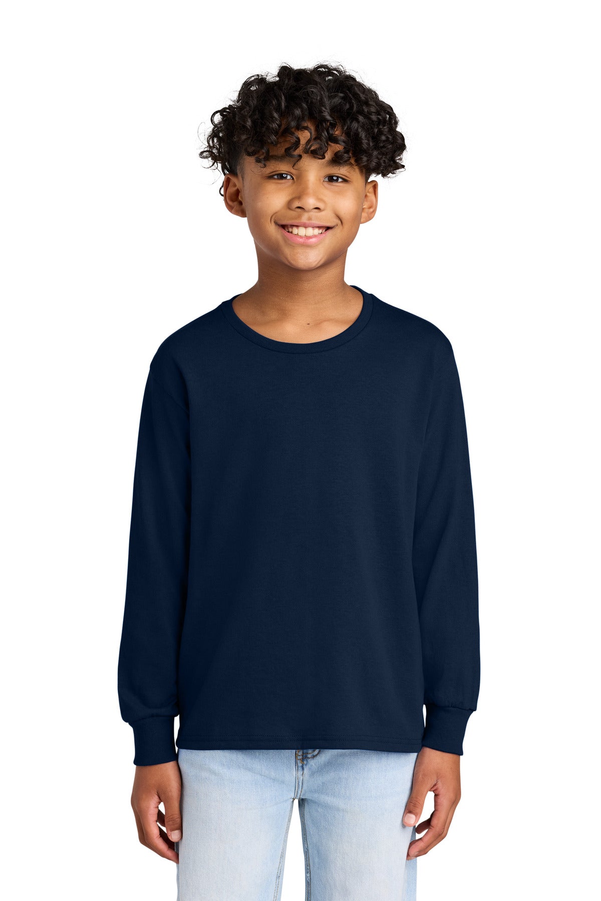 Jerzees Youth Dri-Power 50/50 Cotton/Poly Long Sleeve - J. Navy