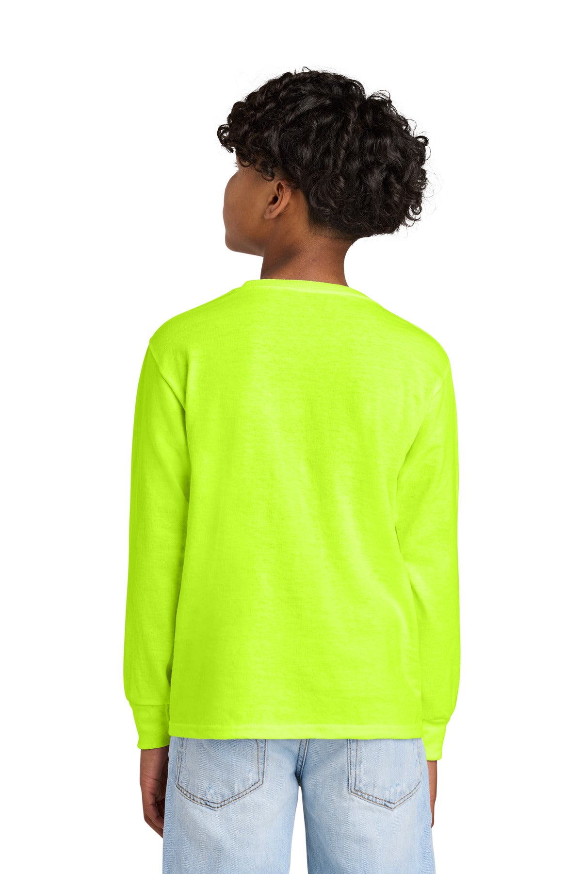 Jerzees Youth Dri-Power 50/50 Cotton/Poly Long Sleeve - Safety Green