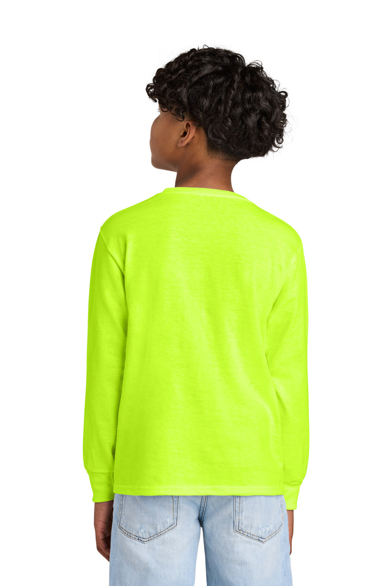 Jerzees Youth Dri-Power 50/50 Cotton/Poly Long Sleeve - Safety Green